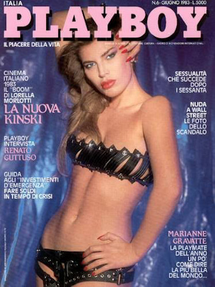 Playboy Italy June 1983 magazine back issue Playboy (Italy) magizine back copy Playboy Italy magazine June 1983 cover image, with Lorella Morlotti on the cover of the magazine