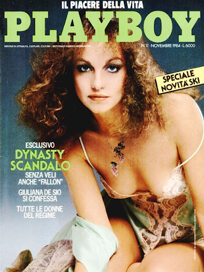 Playboy Italy November 1984 magazine back issue Playboy (Italy) magizine back copy Playboy Italy magazine November 1984 cover image, with Pamela Sue Martin on the cover of the magazin