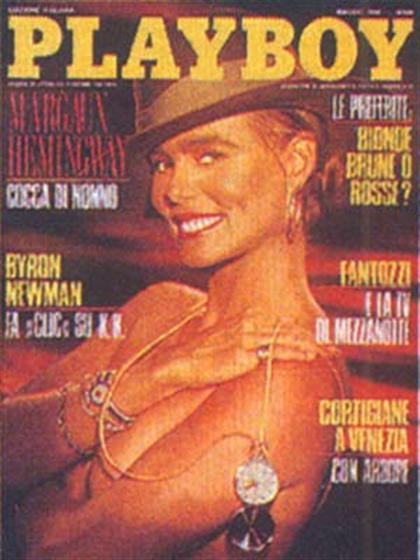 Playboy Italy May 1990 magazine back issue Playboy (Italy) magizine back copy Playboy Italy magazine May 1990 cover image, with Margaux Hemingway on the cover of the magazine