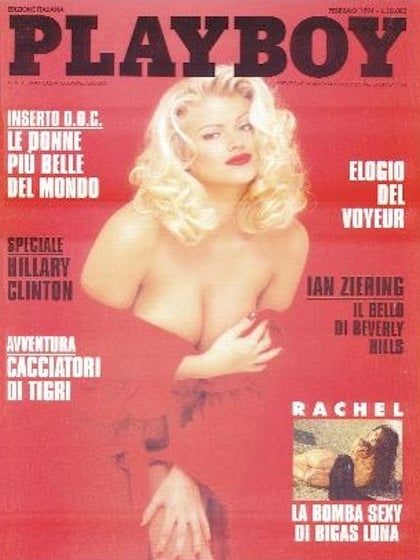 Playboy Italy February 1994 magazine back issue Playboy (Italy) magizine back copy Playboy Italy magazine February 1994 cover image, with Anna Nicole Smith (Vickie Smith) (Vickie Hoga