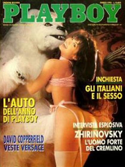 Playboy Italy March 1995 magazine back issue Playboy (Italy) magizine back copy Playboy Italy magazine March 1995 cover image, with Lisa Scott on the cover of the magazine