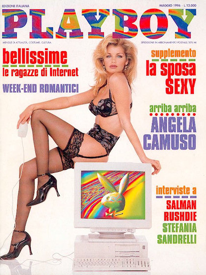 Playboy Italy May 1996 magazine back issue Playboy (Italy) magizine back copy Playboy Italy magazine May 1996 cover image, with Samantha Torres on the cover of the magazine
