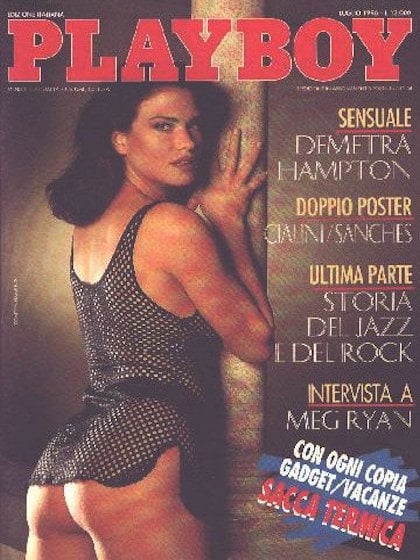 Playboy Italy July 1996 magazine back issue Playboy (Italy) magizine back copy Playboy Italy magazine July 1996 cover image, with Demetra Hampton on the cover of the magazine