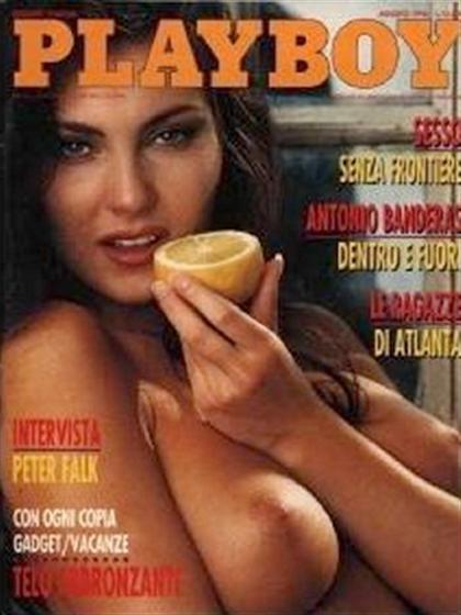 Playboy Italy August 1996 magazine back issue Playboy (Italy) magizine back copy Playboy Italy magazine August 1996 cover image, with Gyongyi on the cover of the magazine