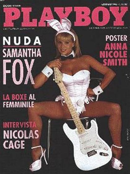 Playboy Italy November 1996 magazine back issue Playboy (Italy) magizine back copy Playboy Italy magazine November 1996 cover image, with Samantha Fox on the cover of the magazine