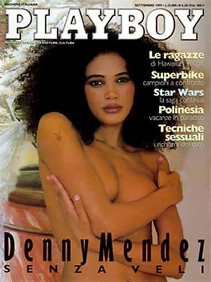 Playboy Italy September 1999 magazine back issue Playboy (Italy) magizine back copy Playboy Italy magazine September 1999 cover image, with Denny Méndez on the cover of the magazine