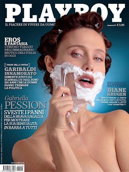 Playboy Italy October 2009 magazine back issue Playboy (Italy) magizine back copy Playboy Italy magazine October 2009 cover image, with Gabriella Pession on the cover of the magazine