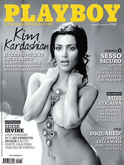 Playboy Italy October 2010 magazine back issue Playboy (Italy) magizine back copy Playboy Italy magazine October 2010 cover image, with Kim Kardashian on the cover of the magazine