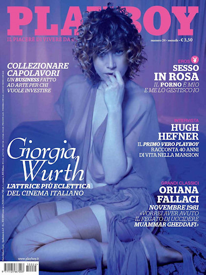 Playboy Italy April 2011 magazine back issue Playboy (Italy) magizine back copy Playboy Italy magazine April 2011 cover image, with Giorgia Wurth on the cover of the magazine