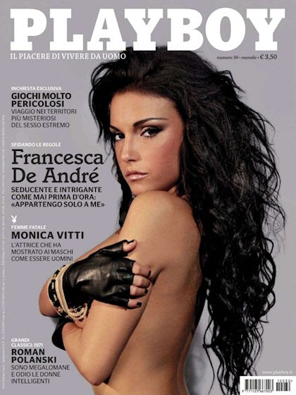 Playboy Italy November 2011 magazine back issue Playboy (Italy) magizine back copy Playboy Italy magazine November 2011 cover image, with Francesca De André on the cover of the magazi