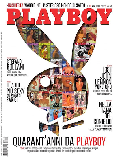 Playboy Italy November 2012 magazine back issue Playboy (Italy) magizine back copy Playboy Italy magazine November 2012 cover image, with Rabbit Head on the cover of the magazine