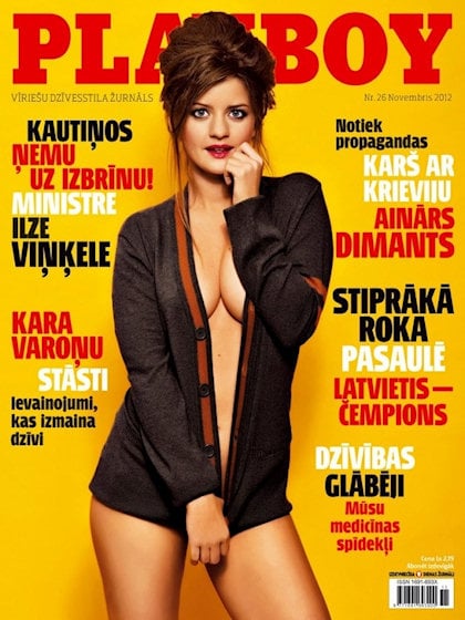 Playboy (Latvia) # 26, November 2012 magazine back issue Playboy (Latvia) magizine back copy Playboy (Latvia) magazine November 2012 cover image, with Dārta Lipska on the cover of the maga