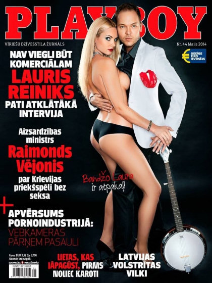 Playboy (Latvia) May 2014 magazine back issue Playboy (Latvia) magizine back copy Playboy (Latvia) magazine May 2014 cover image, with Lauris Reiniks on the cover of the magazine