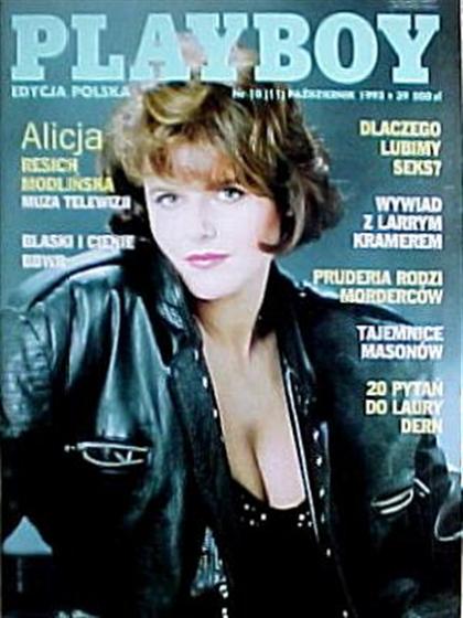 Playboy (Poland) October 1993 magazine back issue Playboy (Poland) magizine back copy Playboy (Poland) magazine October 1993 cover image, with Alicja Resich-Modlińska on the cover o
