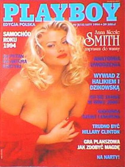 Playboy (Poland) February 1994 magazine back issue Playboy (Poland) magizine back copy Playboy (Poland) magazine February 1994 cover image, with Anna Nicole Smith (Vickie Smith) (Vickie H
