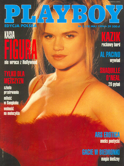 Playboy (Poland) May 1994 magazine back issue Playboy (Poland) magizine back copy Playboy (Poland) magazine May 1994 cover image, with Katarzyna Figura on the cover of the magazine