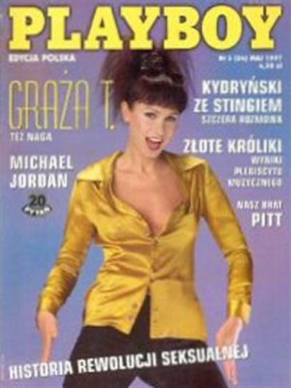 Playboy (Poland) May 1997 magazine back issue Playboy (Poland) magizine back copy Playboy (Poland) magazine May 1997 cover image, with Grażyna Trela on the cover of the magazine