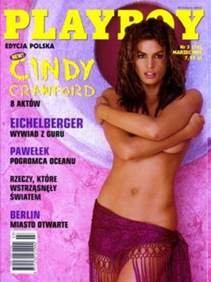 Playboy (Poland) March 1999 magazine back issue Playboy (Poland) magizine back copy Playboy (Poland) magazine March 1999 cover image, with Cindy Crawford on the cover of the magazine