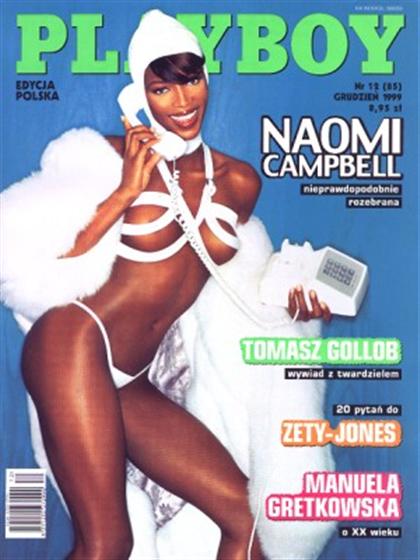 Playboy (Poland) December 1999 magazine back issue Playboy (Poland) magizine back copy Playboy (Poland) magazine December 1999 cover image, with Naomi Campbell on the cover of the magazin