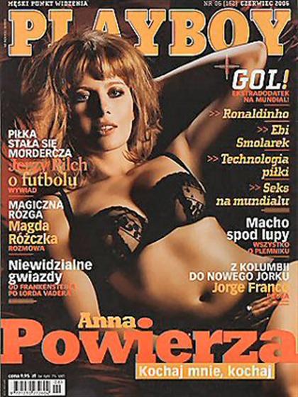 Playboy (Poland) June 2006 magazine back issue Playboy (Poland) magizine back copy Playboy (Poland) magazine June 2006 cover image, with Anna Powierza on the cover of the magazine