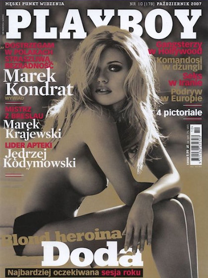 Playboy (Poland) October 2007 magazine back issue Playboy (Poland) magizine back copy Playboy (Poland) magazine October 2007 cover image, with Doda (Dorota Rabczewska) on the cover of th