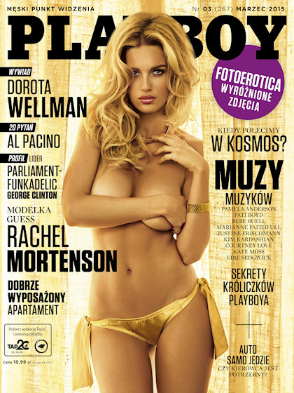 Playboy (Poland) March 2015 magazine back issue Playboy (Poland) magizine back copy Playboy (Poland) magazine March 2015 cover image, with Rachel Mortenson on the cover of the magazine