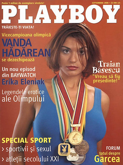 Playboy (Romania) September 2000 magazine back issue Playboy (Romania) magizine back copy Playboy (Romania) magazine September 2000 cover image, with Vanda Hădărean on the cover of