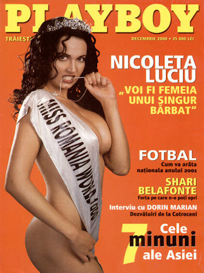 Playboy (Romania) December 2000 magazine back issue Playboy (Romania) magizine back copy Playboy (Romania) magazine December 2000 cover image, with Nicoleta Luciu on the cover of the magazi