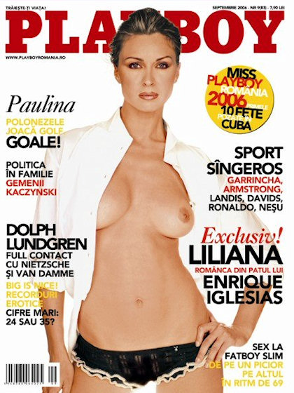 Playboy (Romania) September 2006 magazine back issue Playboy (Romania) magizine back copy Playboy (Romania) magazine September 2006 cover image, with Liliana Pintilei on the cover of the mag