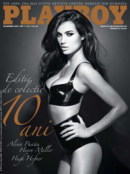 Playboy (Romania) November 2009 magazine back issue Playboy (Romania) magizine back copy Playboy (Romania) magazine November 2009 cover image, with Alina Puscau on the cover of the magazine