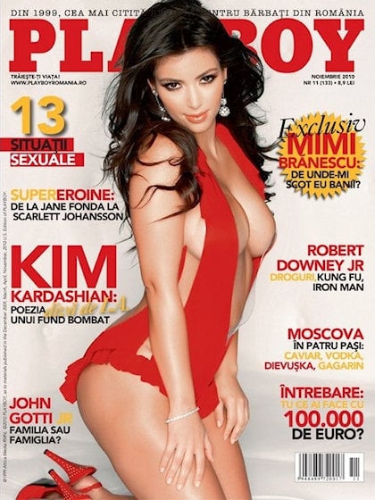 Playboy (Romania) November 2010 magazine back issue Playboy (Romania) magizine back copy Playboy (Romania) magazine November 2010 cover image, with Kim Kardashian on the cover of the magazi