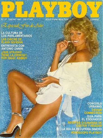 Playboy (Spain) January 1981 magazine back issue Playboy (Spain) magizine back copy Playboy (Spain) magazine January 1981 cover image, with Farrah Fawcett on the cover of the magazine
