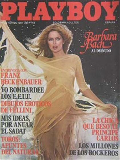Playboy (Spain) March 1981 magazine back issue Playboy (Spain) magizine back copy Playboy (Spain) magazine March 1981 cover image, with Barbara Bach on the cover of the magazine