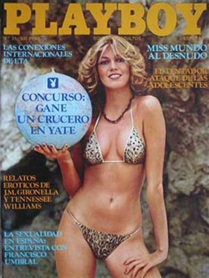 Playboy (Spain) July 1981 magazine back issue Playboy (Spain) magizine back copy Playboy (Spain) magazine July 1981 cover image, with Gabriella Brum on the cover of the magazine
