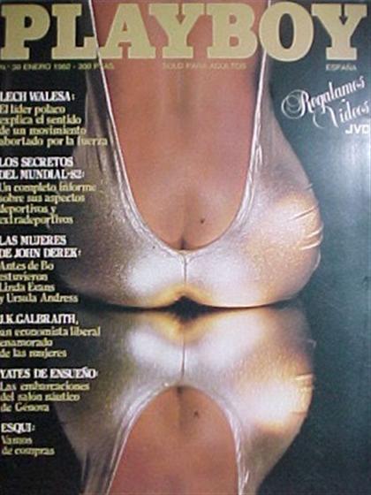 Playboy (Spain) January 1982 magazine back issue Playboy (Spain) magizine back copy Playboy (Spain) magazine January 1982 cover image, with Natalie Bencheton on the cover of the magazi