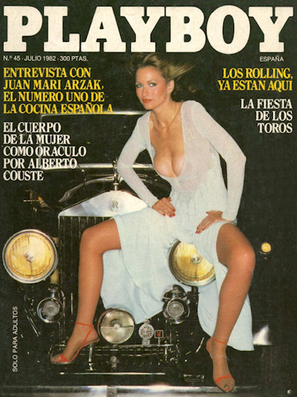 Playboy (Spain) July 1982 magazine back issue Playboy (Spain) magizine back copy Playboy (Spain) magazine July 1982 cover image, with Unknown on the cover of the magazine