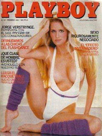 Playboy (Spain) February 1984 magazine back issue Playboy (Spain) magizine back copy Playboy (Spain) magazine February 1984 cover image, with Kymberly Herrin on the cover of the magazin
