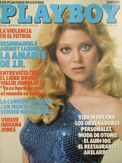 Playboy (Spain) September 1984 magazine back issue Playboy (Spain) magizine back copy Playboy (Spain) magazine September 1984 cover image, with Audrey Landers on the cover of the magazin