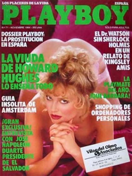 Playboy (Spain) November 1984 magazine back issue Playboy (Spain) magizine back copy Playboy (Spain) magazine November 1984 cover image, with Lesa Pedriana on the cover of the magazine