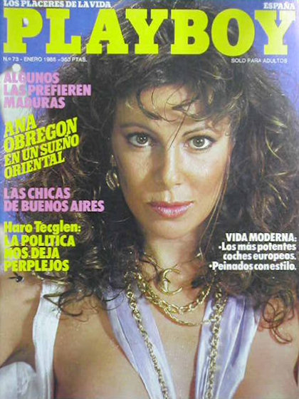 Playboy (Spain) January 1985 magazine back issue Playboy (Spain) magizine back copy Playboy (Spain) magazine January 1985 cover image, with Ana Obregón on the cover of the magazine