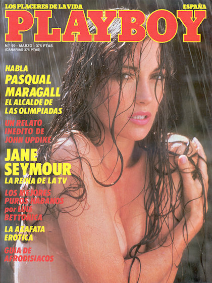 Playboy (Spain) March 1987 magazine back issue Playboy (Spain) magizine back copy Playboy (Spain) magazine March 1987 cover image, with Jane Seymour on the cover of the magazine