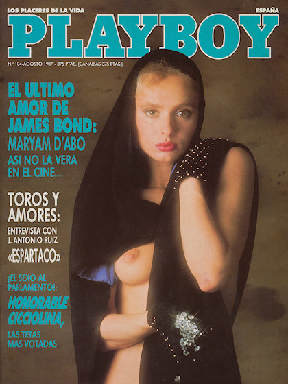 Playboy (Spain) August 1987 magazine back issue Playboy (Spain) magizine back copy Playboy (Spain) magazine August 1987 cover image, with Maryam D`Abo on the cover of the magazine