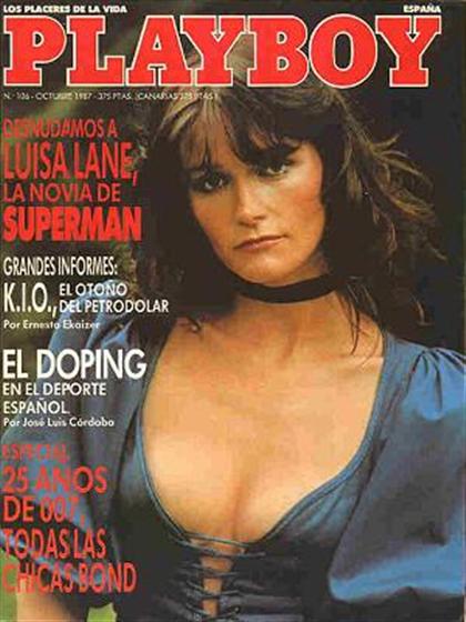 Playboy (Spain) October 1987 magazine back issue Playboy (Spain) magizine back copy Playboy (Spain) magazine October 1987 cover image, with Margot Kidder on the cover of the magazine