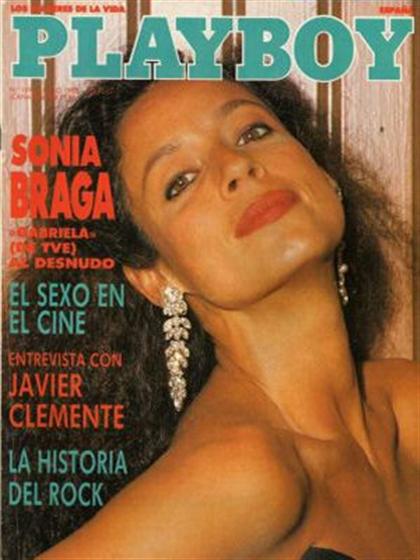 Playboy (Spain) # 109, January 1988 magazine back issue Playboy (Spain) magizine back copy Playboy (Spain) magazine January 1988 cover image, with Sônia Braga on the cover of the magazine