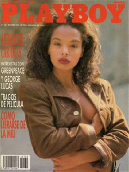Playboy (Spain) # 130, October 1989 magazine back issue Playboy (Spain) magizine back copy Playboy (Spain) magazine October 1989 cover image, with Mônica Gonçalves on the cover of the magazin