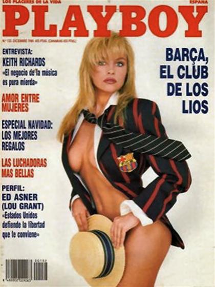 Playboy (Spain) # 132, December 1989 magazine back issue Playboy (Spain) magizine back copy Playboy (Spain) magazine December 1989 cover image, with Pamela Anderson on the cover of the magazin