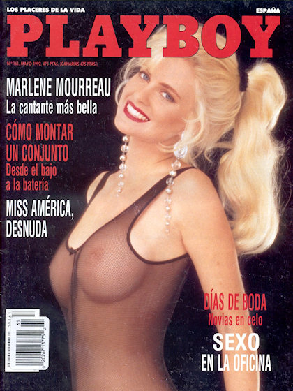Playboy (Spain) May 1992 magazine back issue Playboy (Spain) magizine back copy Playboy (Spain) magazine May 1992 cover image, with Kristine Rose on the cover of the magazine