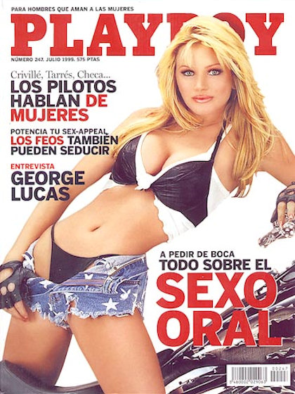 Playboy (Spain) July 1999 magazine back issue Playboy (Spain) magizine back copy Playboy (Spain) magazine July 1999 cover image, with Shae Marks on the cover of the magazine