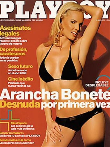 Playboy (Spain) April 2005 magazine back issue Playboy (Spain) magizine back copy Playboy (Spain) magazine April 2005 cover image, with Arancha Bonete on the cover of the magazine