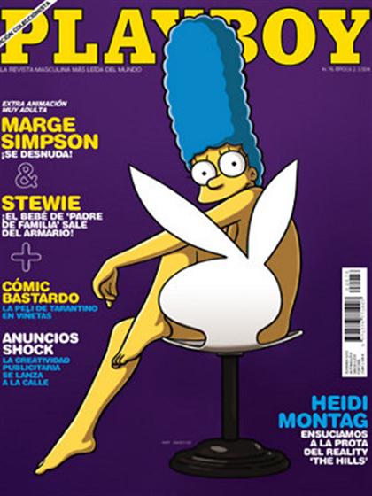 Playboy (Spain) October 2009 magazine back issue Playboy (Spain) magizine back copy Playboy (Spain) magazine October 2009 cover image, with Marge Simpson on the cover of the magazine